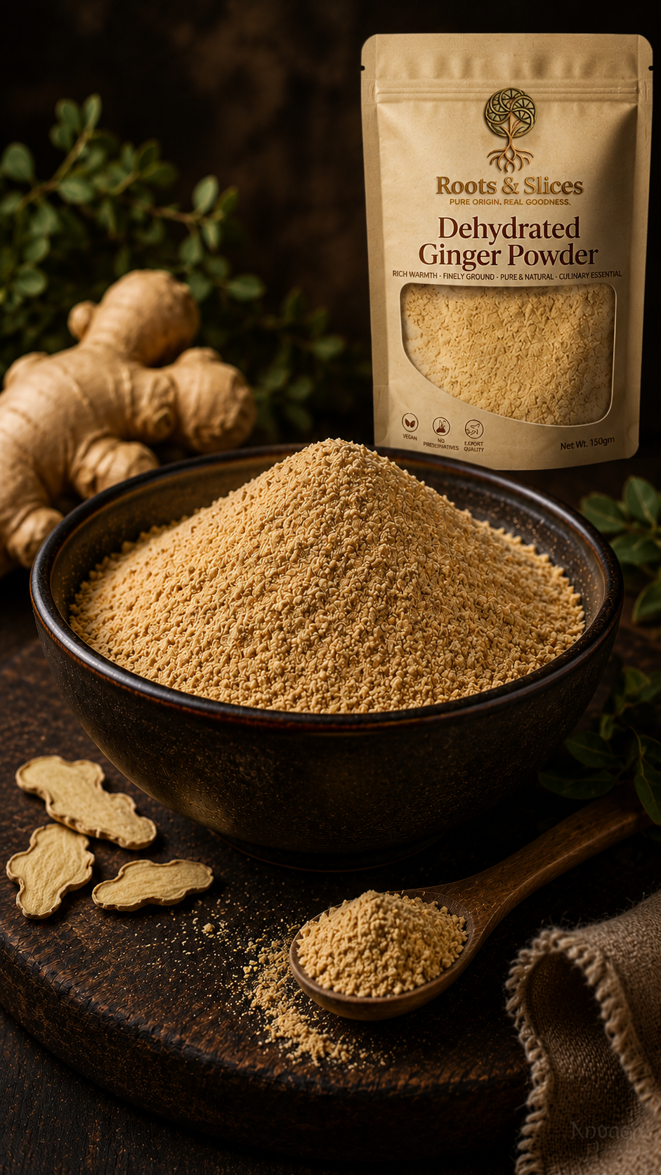 DEHYDRATED GINGER POWDER